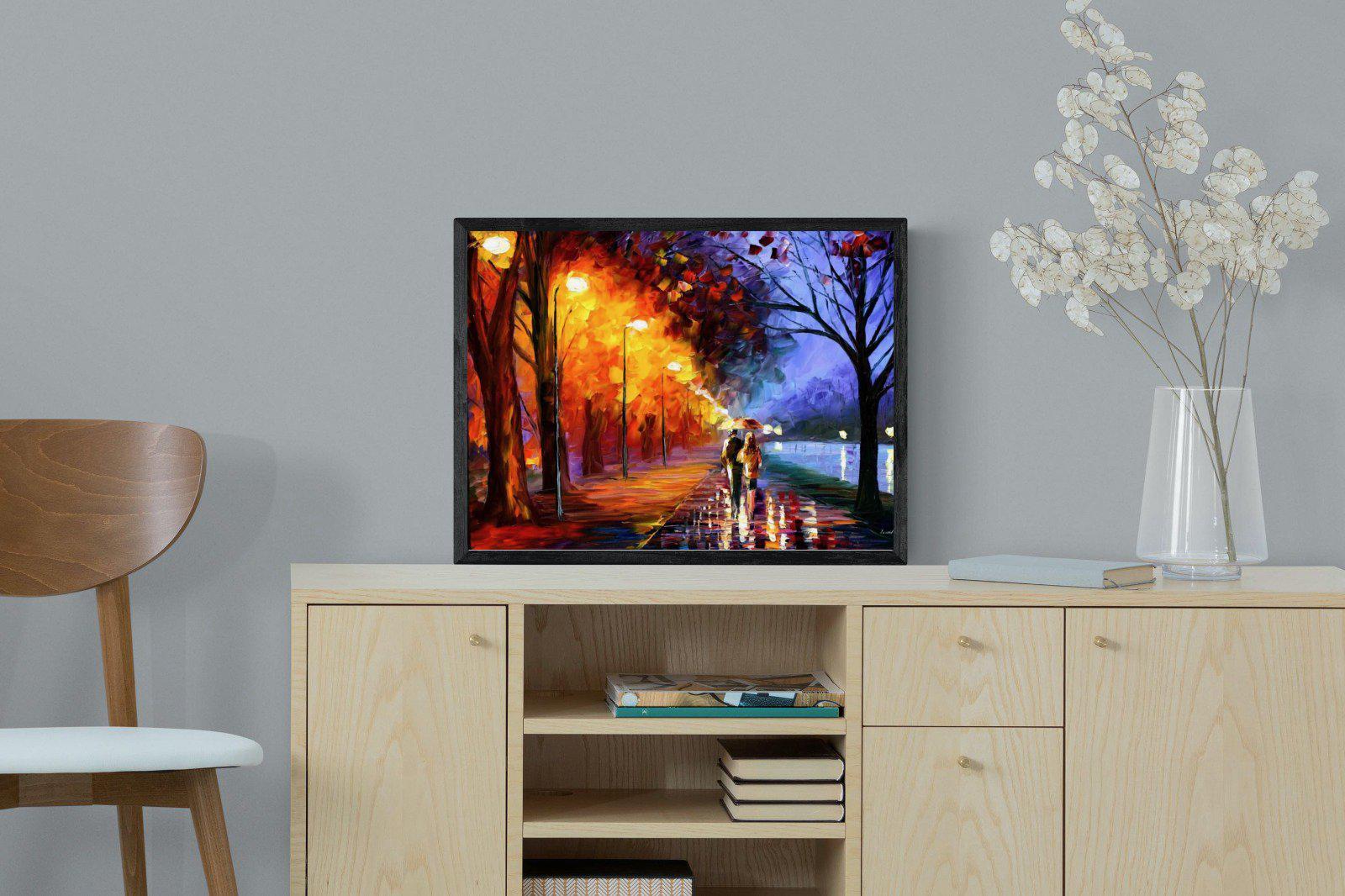 Alley By The Lake-Wall_Art-60 x 45cm-Mounted Canvas-Black-Pixalot