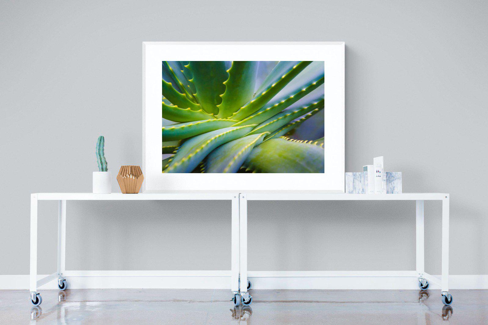 Aloe Vera-Wall_Art-120 x 90cm-Framed Print-White-Pixalot