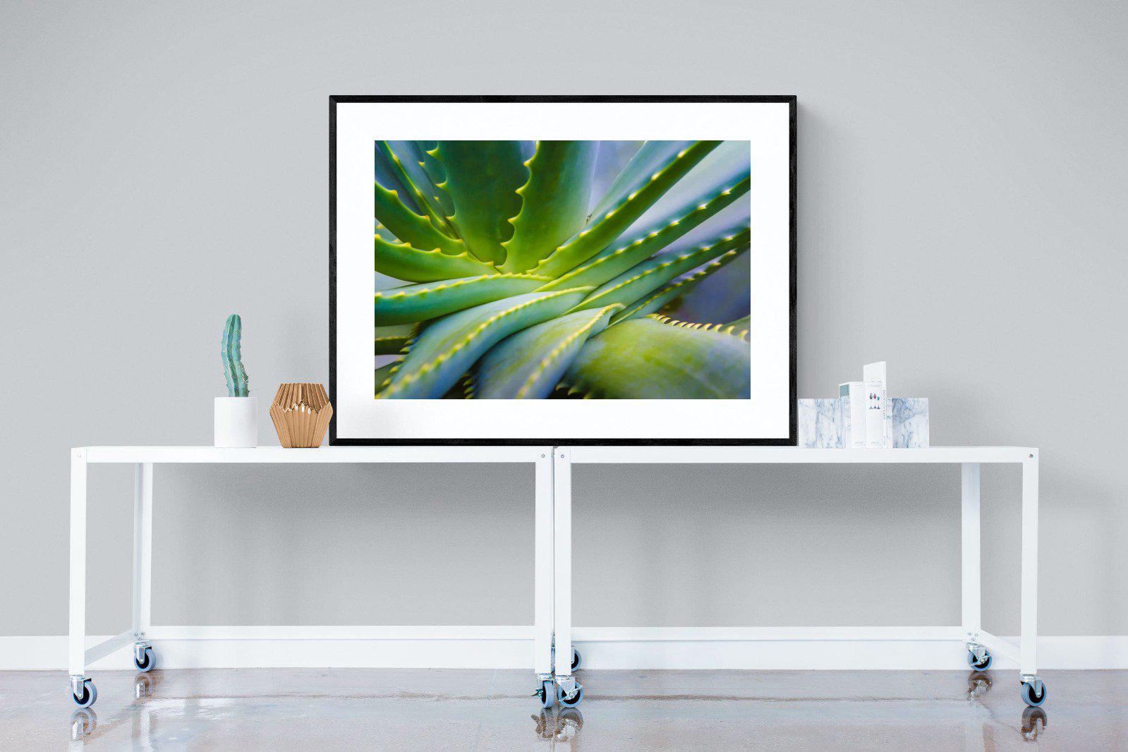 Aloe Vera-Wall_Art-120 x 90cm-Framed Print-Black-Pixalot