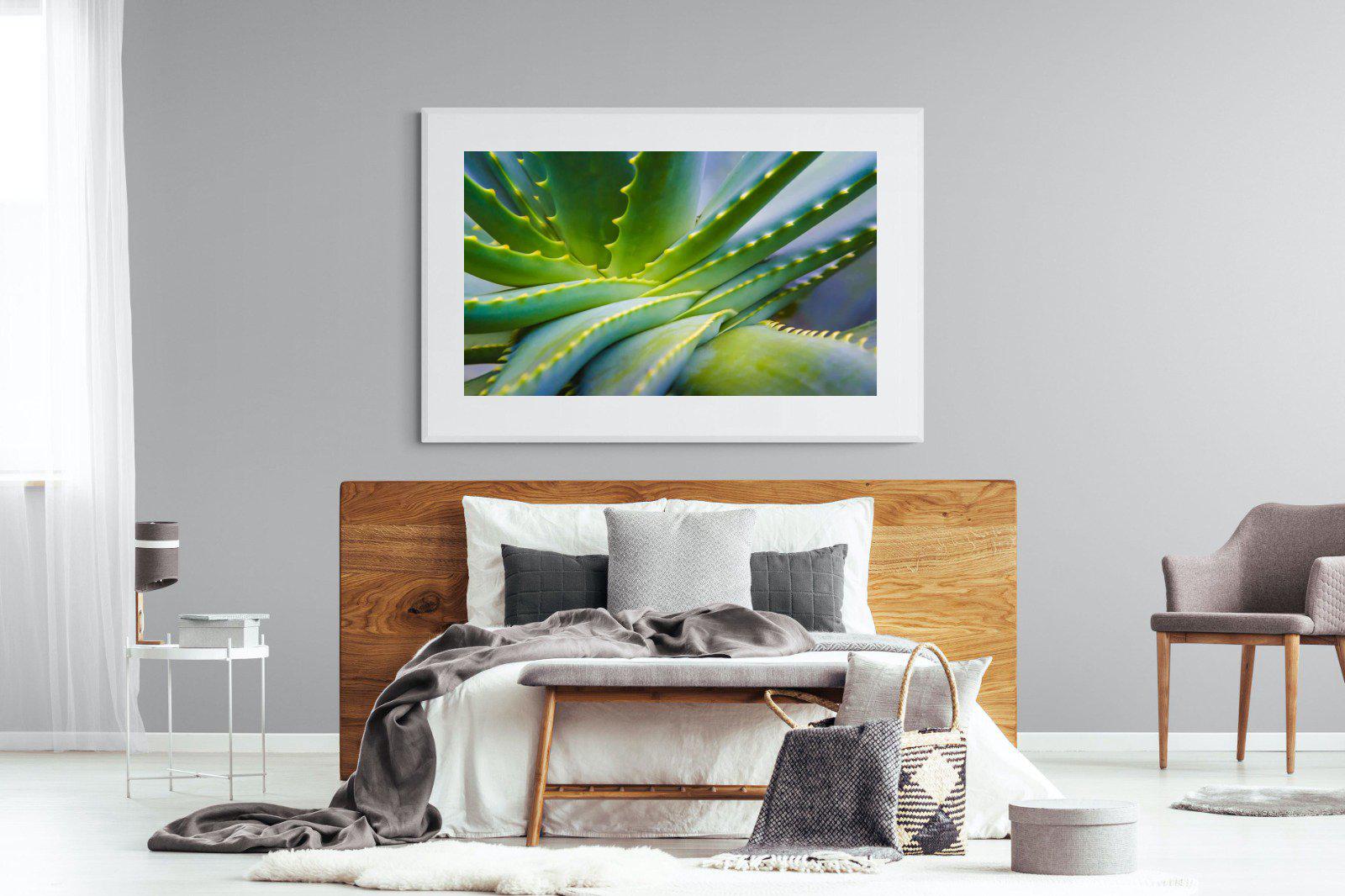 Aloe Vera-Wall_Art-150 x 100cm-Framed Print-White-Pixalot