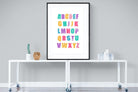 Alphabet-Wall_Art-90 x 120cm-Framed Print-Black-Pixalot