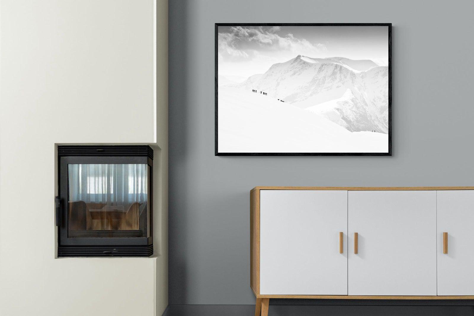 Alpinists-Wall_Art-100 x 75cm-Mounted Canvas-Black-Pixalot