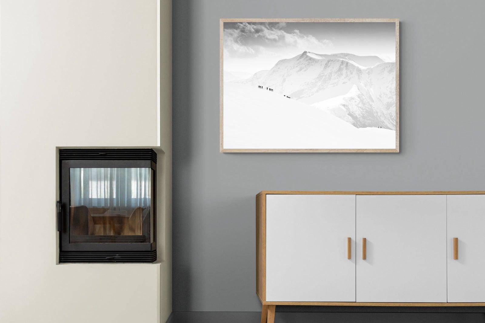 Alpinists-Wall_Art-100 x 75cm-Mounted Canvas-Wood-Pixalot