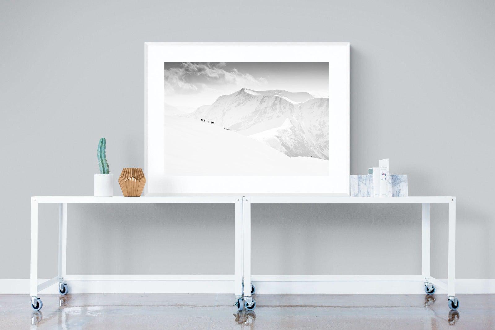 Alpinists-Wall_Art-120 x 90cm-Framed Print-White-Pixalot