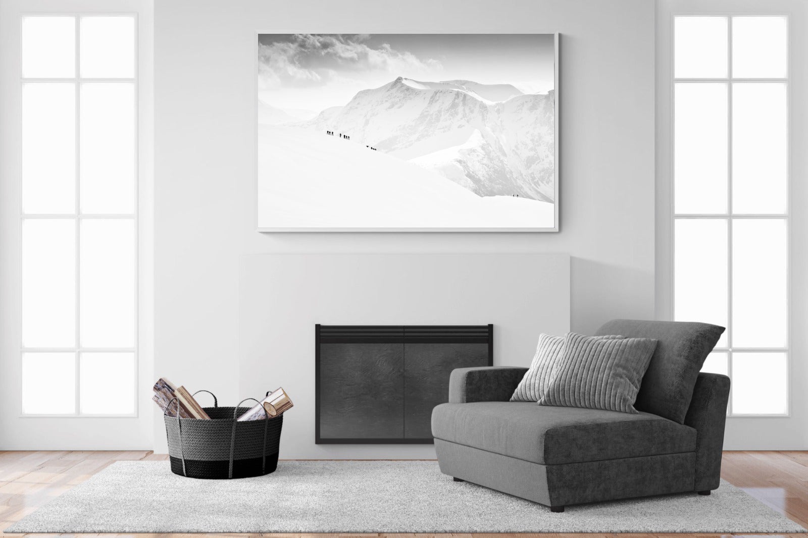 Alpinists-Wall_Art-150 x 100cm-Mounted Canvas-White-Pixalot
