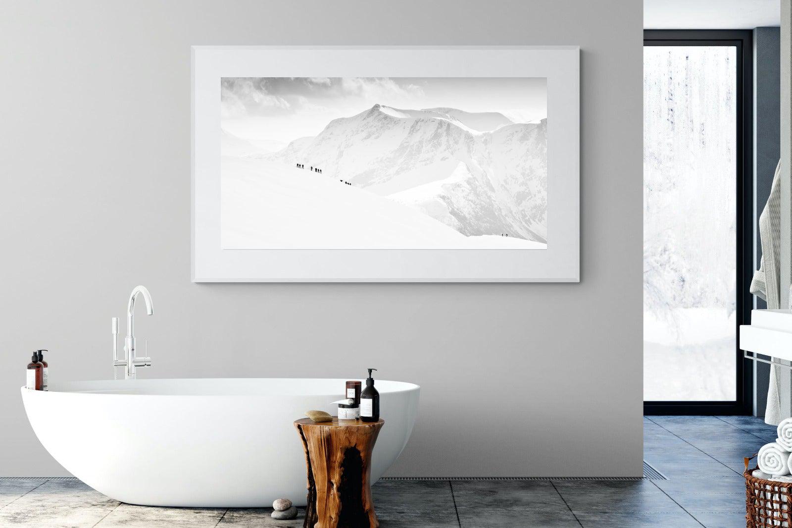Alpinists-Wall_Art-180 x 110cm-Framed Print-White-Pixalot