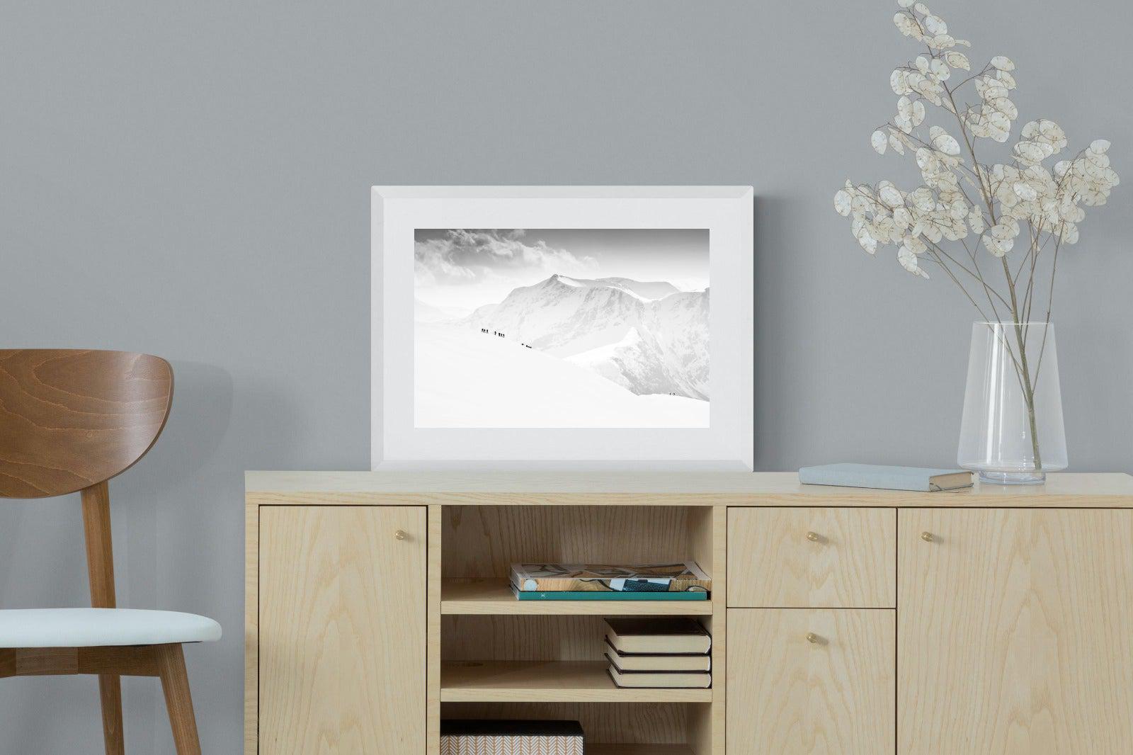 Alpinists-Wall_Art-60 x 45cm-Framed Print-White-Pixalot