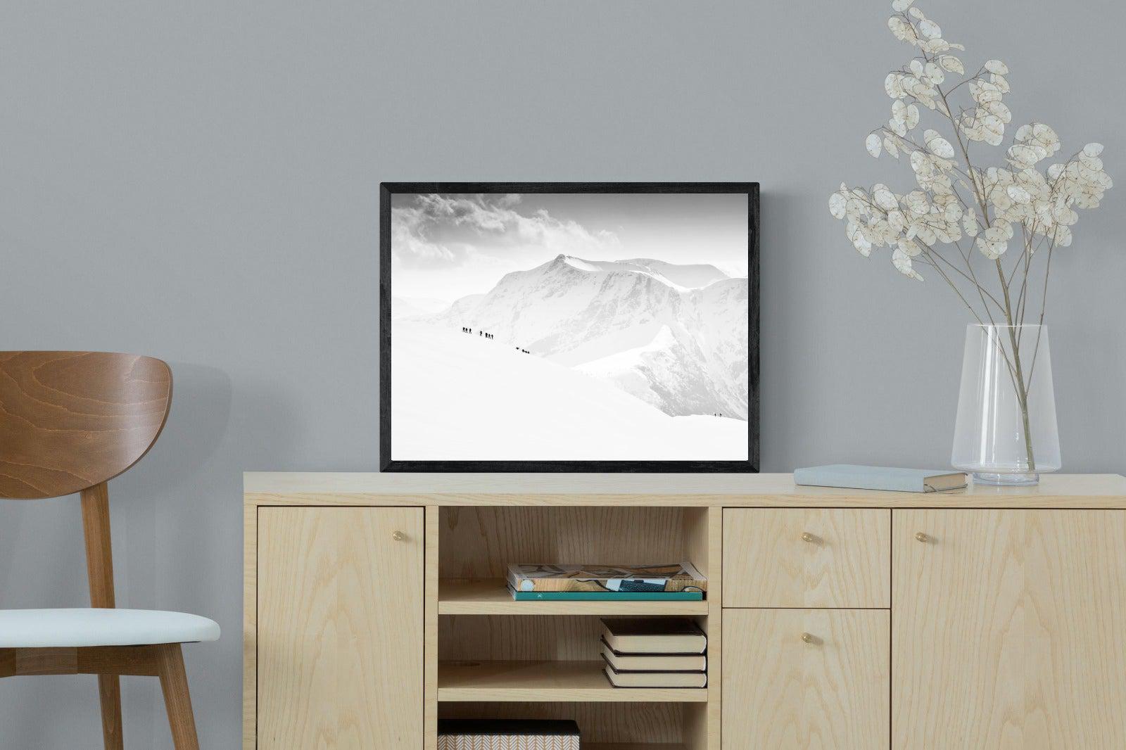 Alpinists-Wall_Art-60 x 45cm-Mounted Canvas-Black-Pixalot