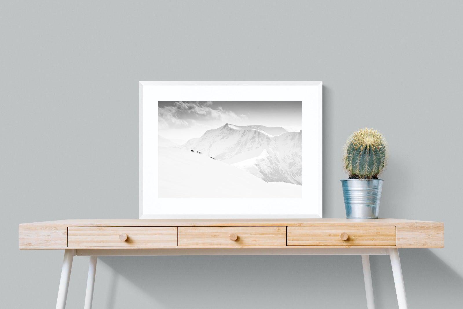 Alpinists-Wall_Art-80 x 60cm-Framed Print-White-Pixalot