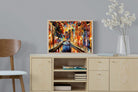 Amsterdam Night Canal-Wall_Art-60 x 45cm-Mounted Canvas-Wood-Pixalot