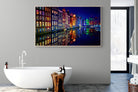 Amsterdam Night-Wall_Art-180 x 110cm-Mounted Canvas-Wood-Pixalot