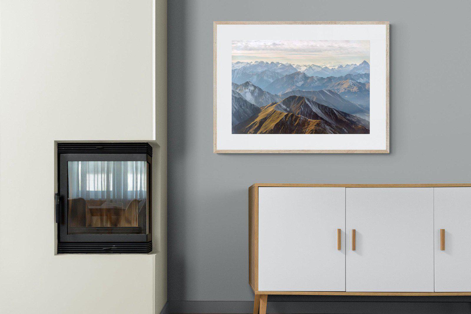 Andes Mountain-Wall_Art-100 x 75cm-Framed Print-Wood-Pixalot