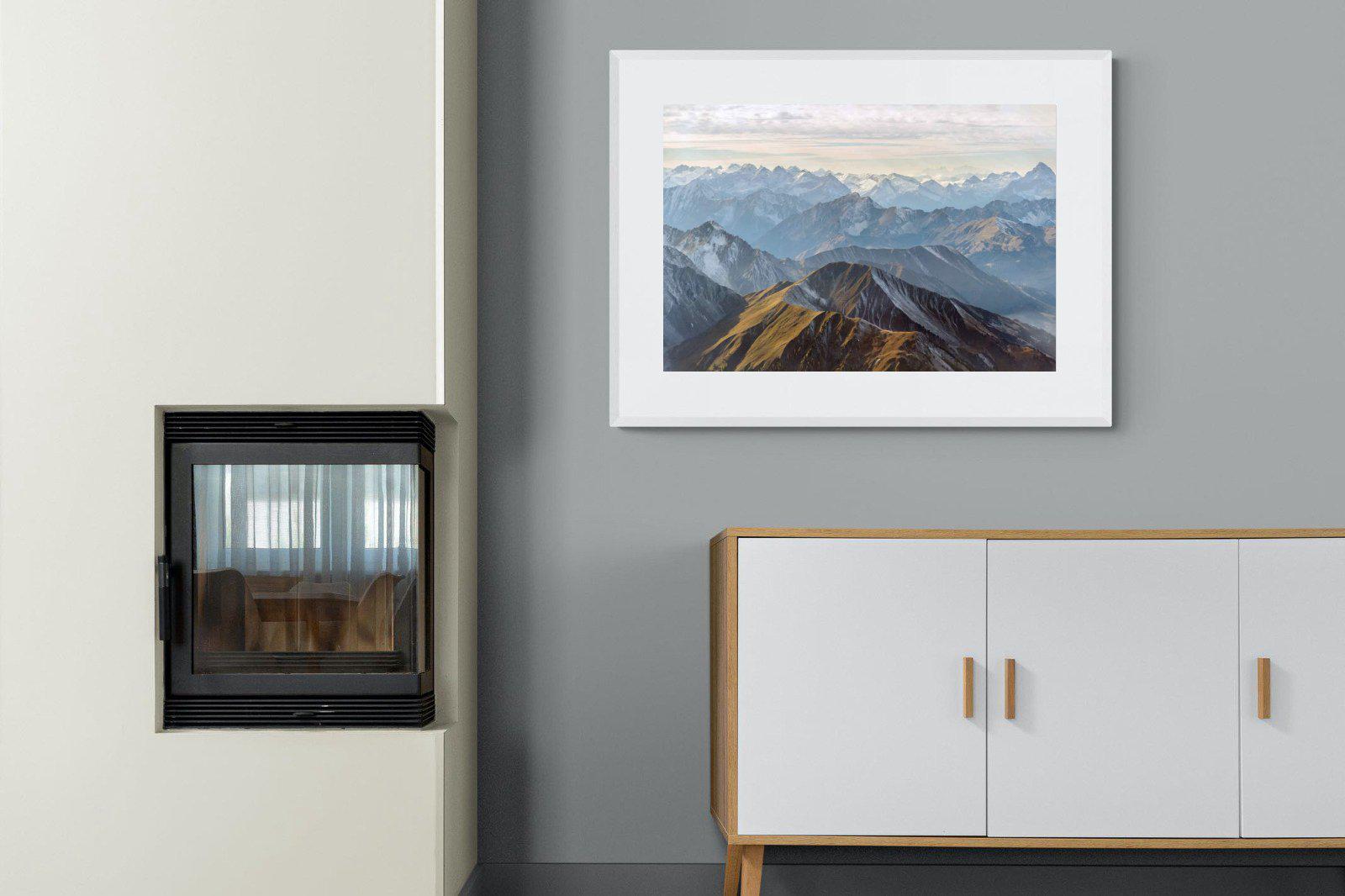 Andes Mountain-Wall_Art-100 x 75cm-Framed Print-White-Pixalot