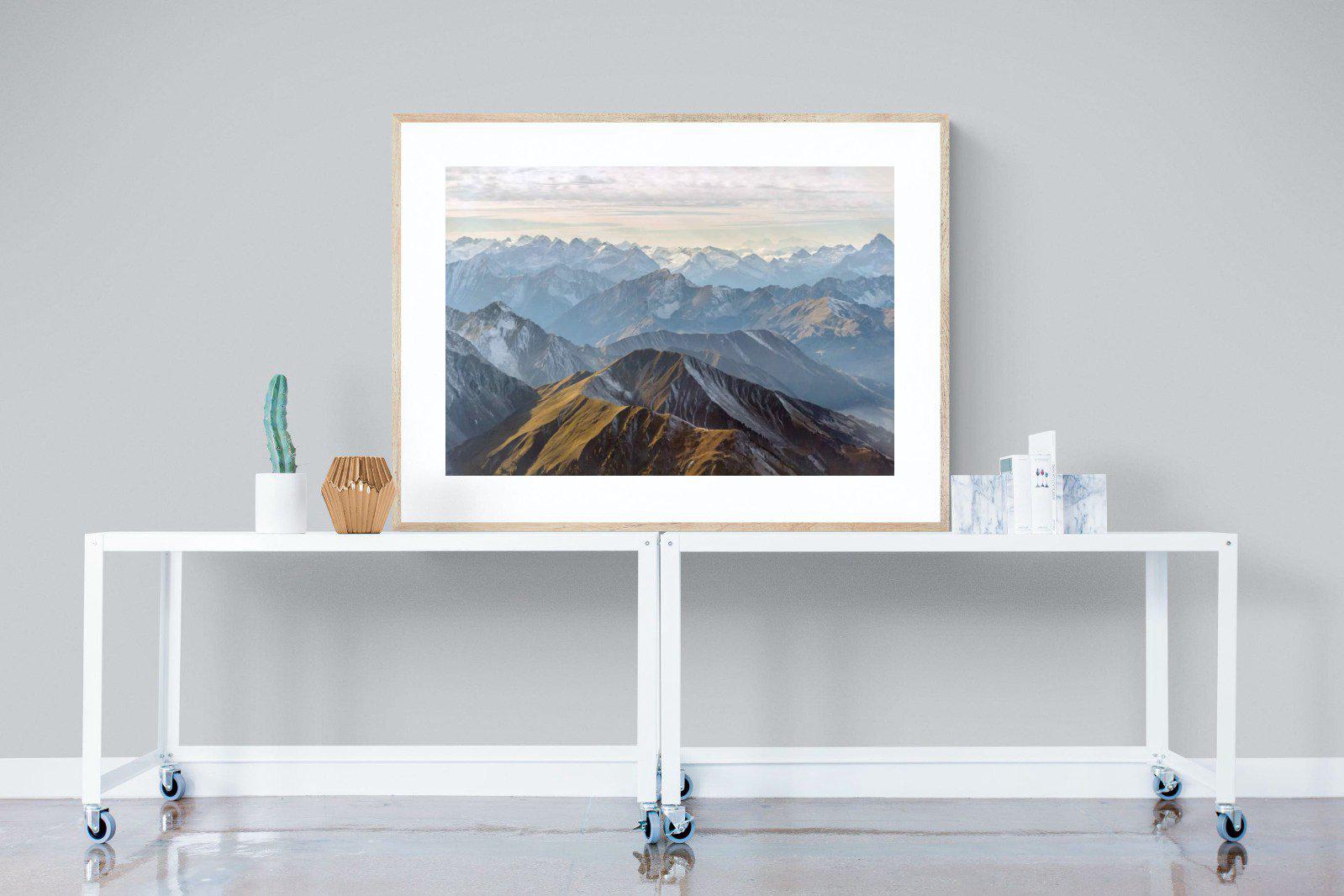 Andes Mountain-Wall_Art-120 x 90cm-Framed Print-Wood-Pixalot