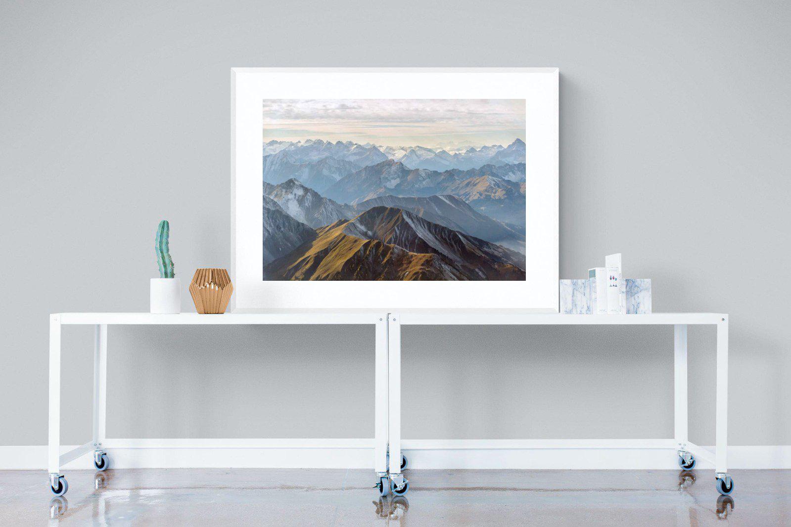 Andes Mountain-Wall_Art-120 x 90cm-Framed Print-White-Pixalot