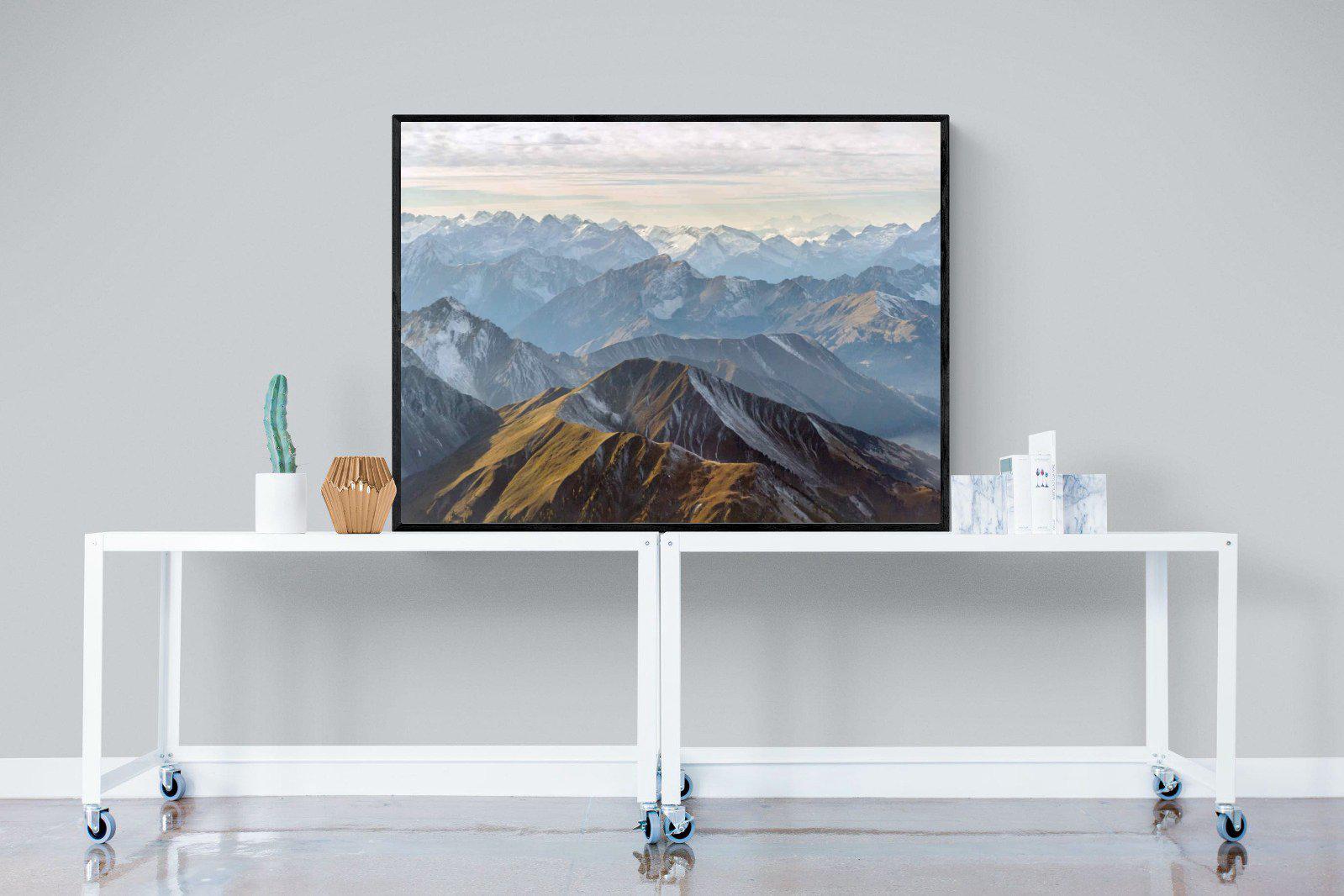 Andes Mountain-Wall_Art-120 x 90cm-Mounted Canvas-Black-Pixalot