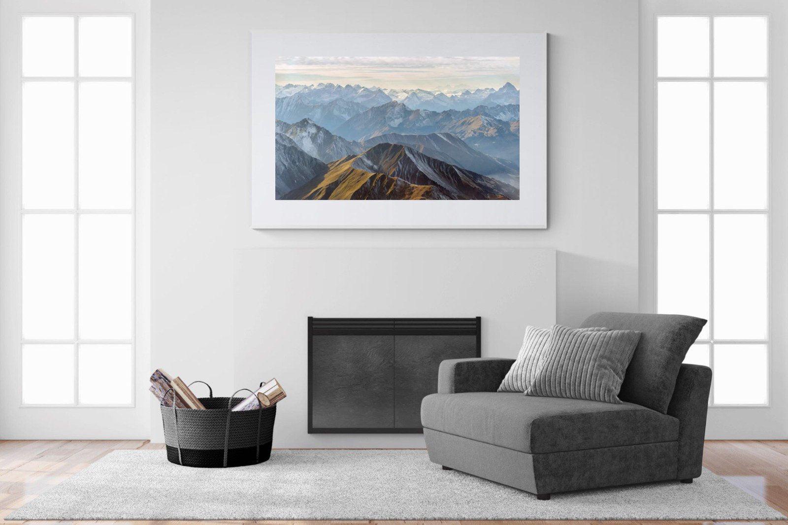 Andes Mountain-Wall_Art-150 x 100cm-Framed Print-White-Pixalot