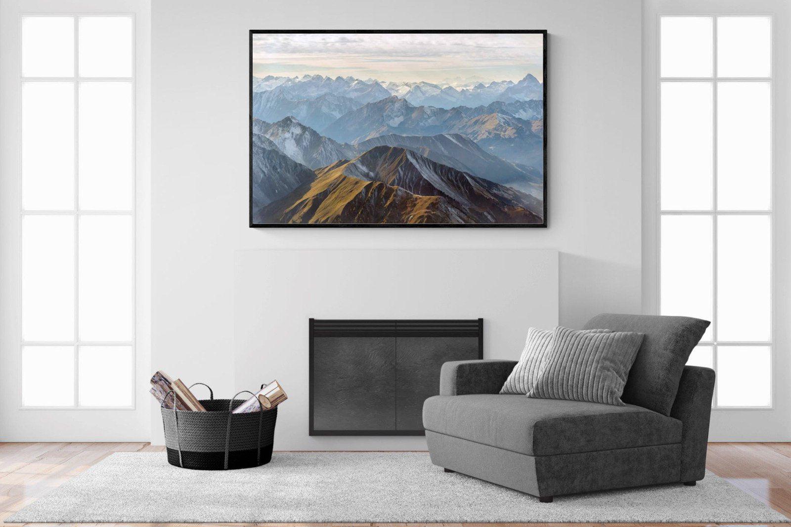 Andes Mountain-Wall_Art-150 x 100cm-Mounted Canvas-Black-Pixalot