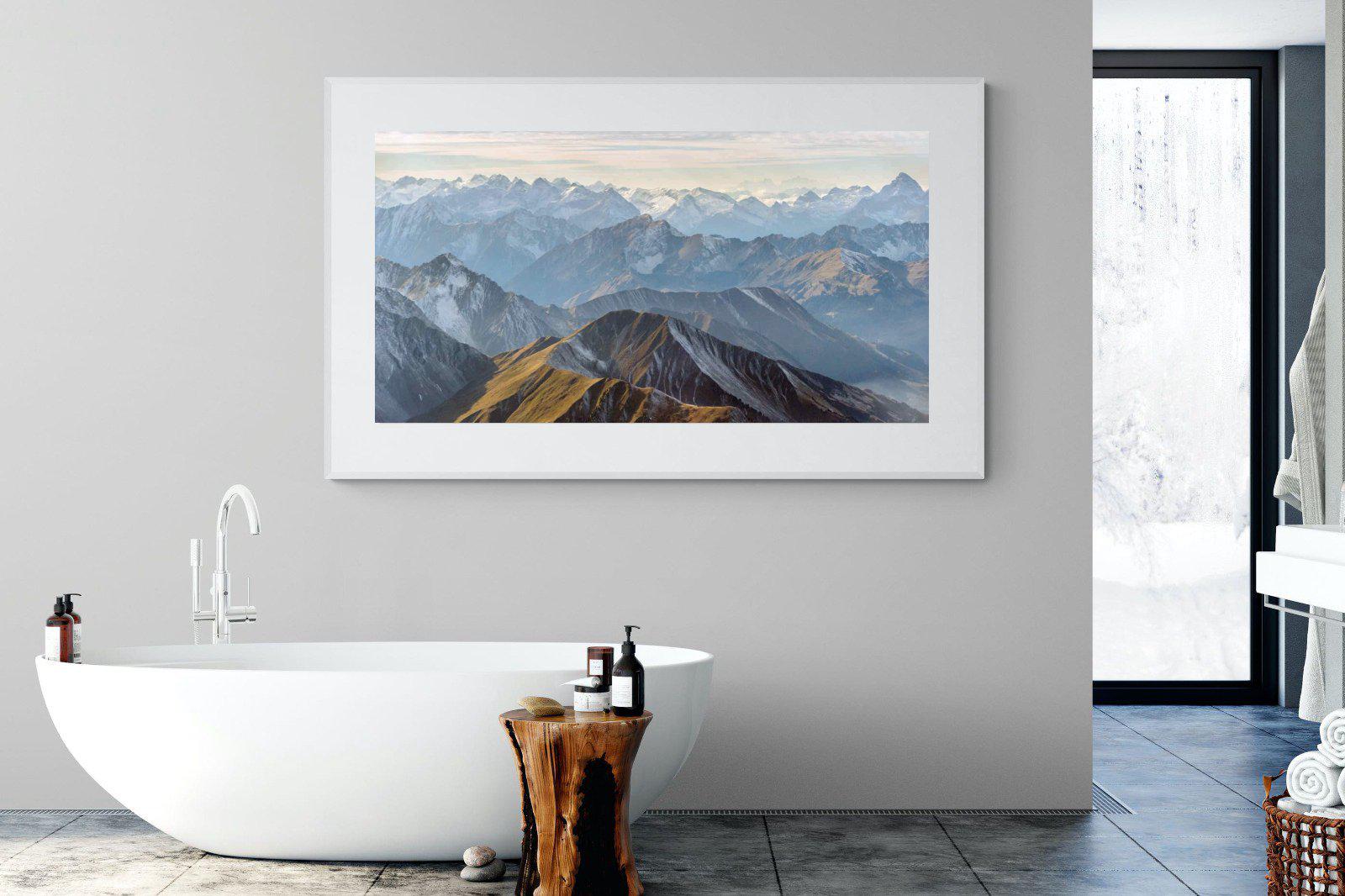 Andes Mountain-Wall_Art-180 x 110cm-Framed Print-White-Pixalot