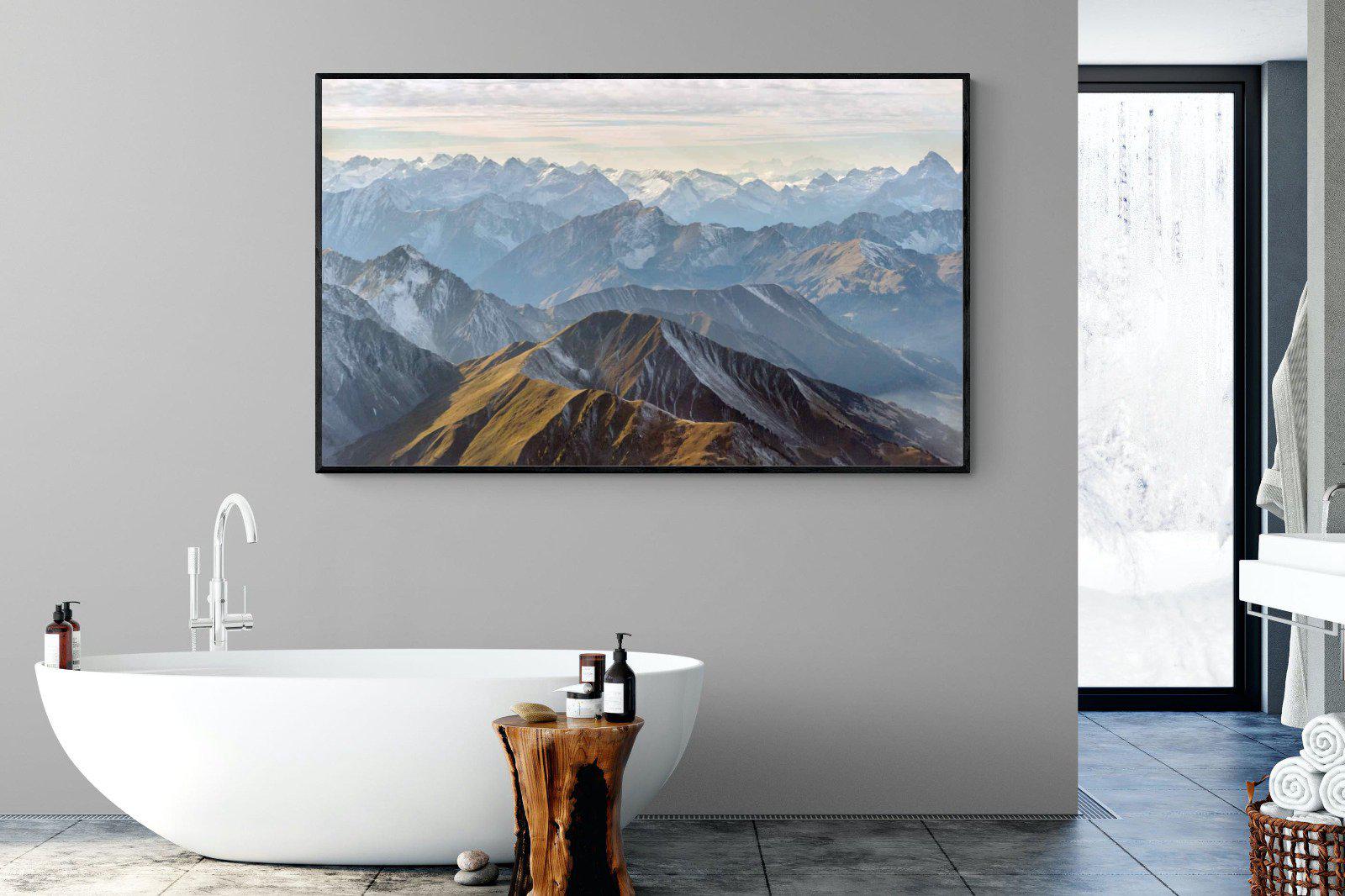 Andes Mountain-Wall_Art-180 x 110cm-Mounted Canvas-Black-Pixalot