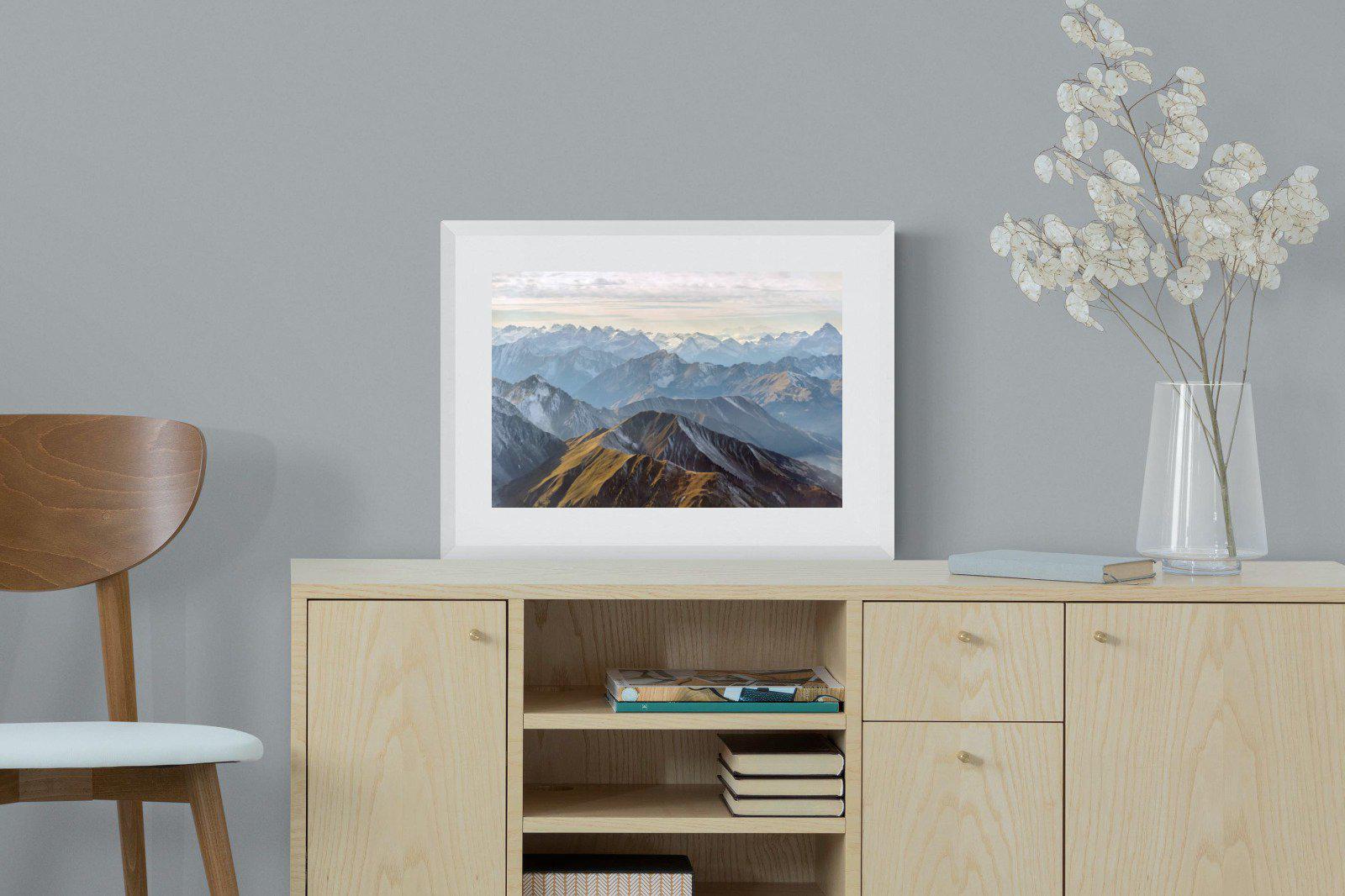 Andes Mountain-Wall_Art-60 x 45cm-Framed Print-White-Pixalot
