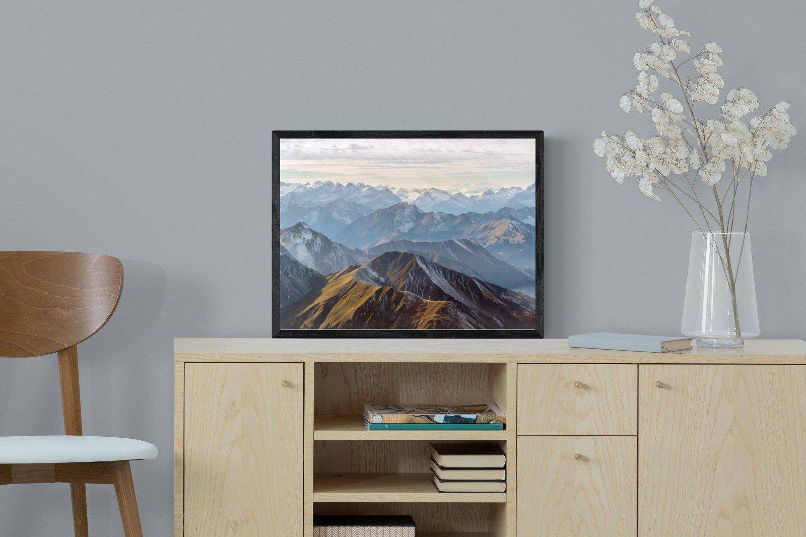 Andes Mountain-Wall_Art-60 x 45cm-Mounted Canvas-Black-Pixalot