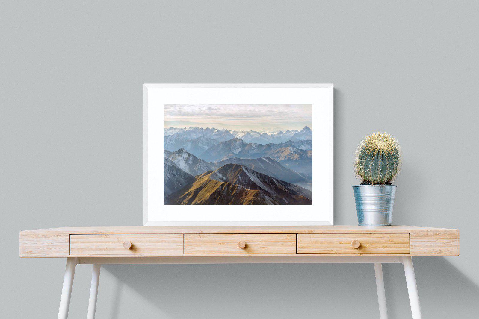 Andes Mountain-Wall_Art-80 x 60cm-Framed Print-White-Pixalot
