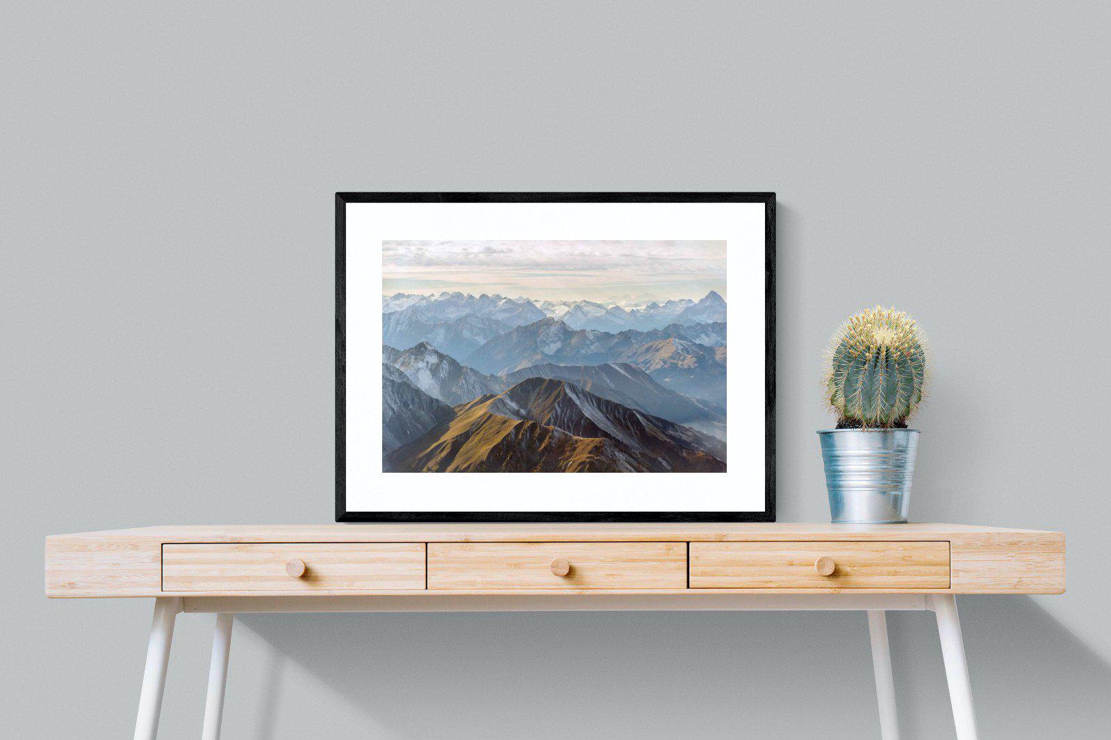 Andes Mountain-Wall_Art-80 x 60cm-Framed Print-Black-Pixalot