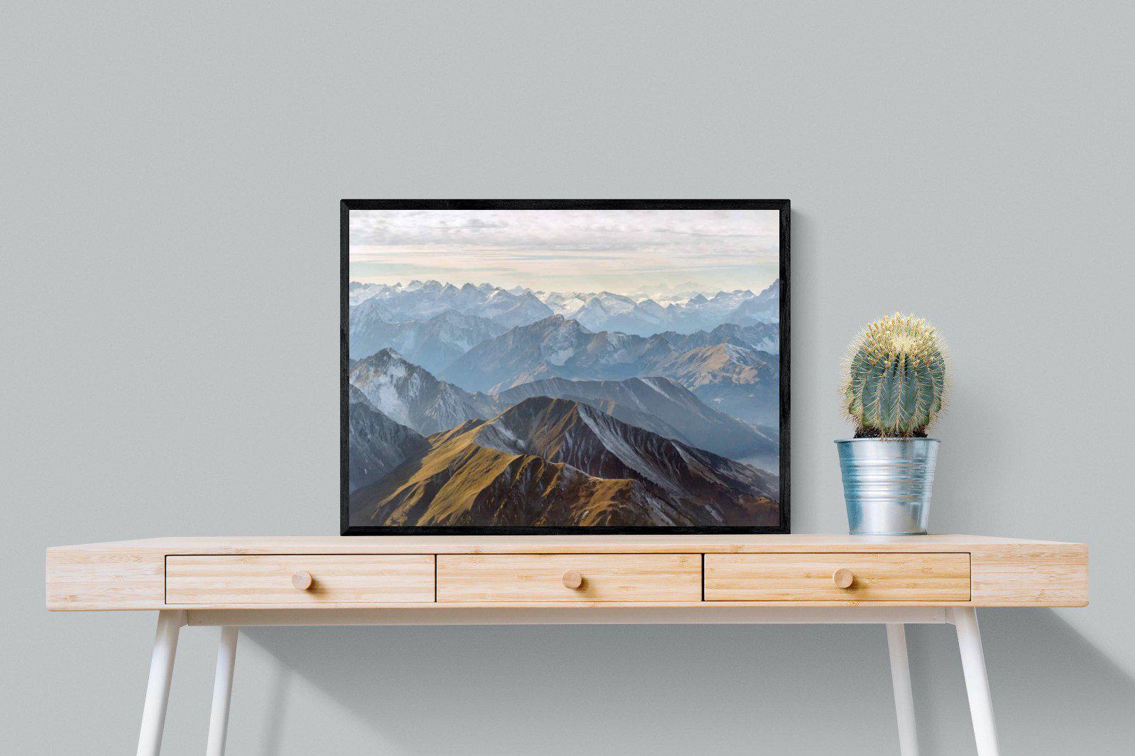 Andes Mountain-Wall_Art-80 x 60cm-Mounted Canvas-Black-Pixalot