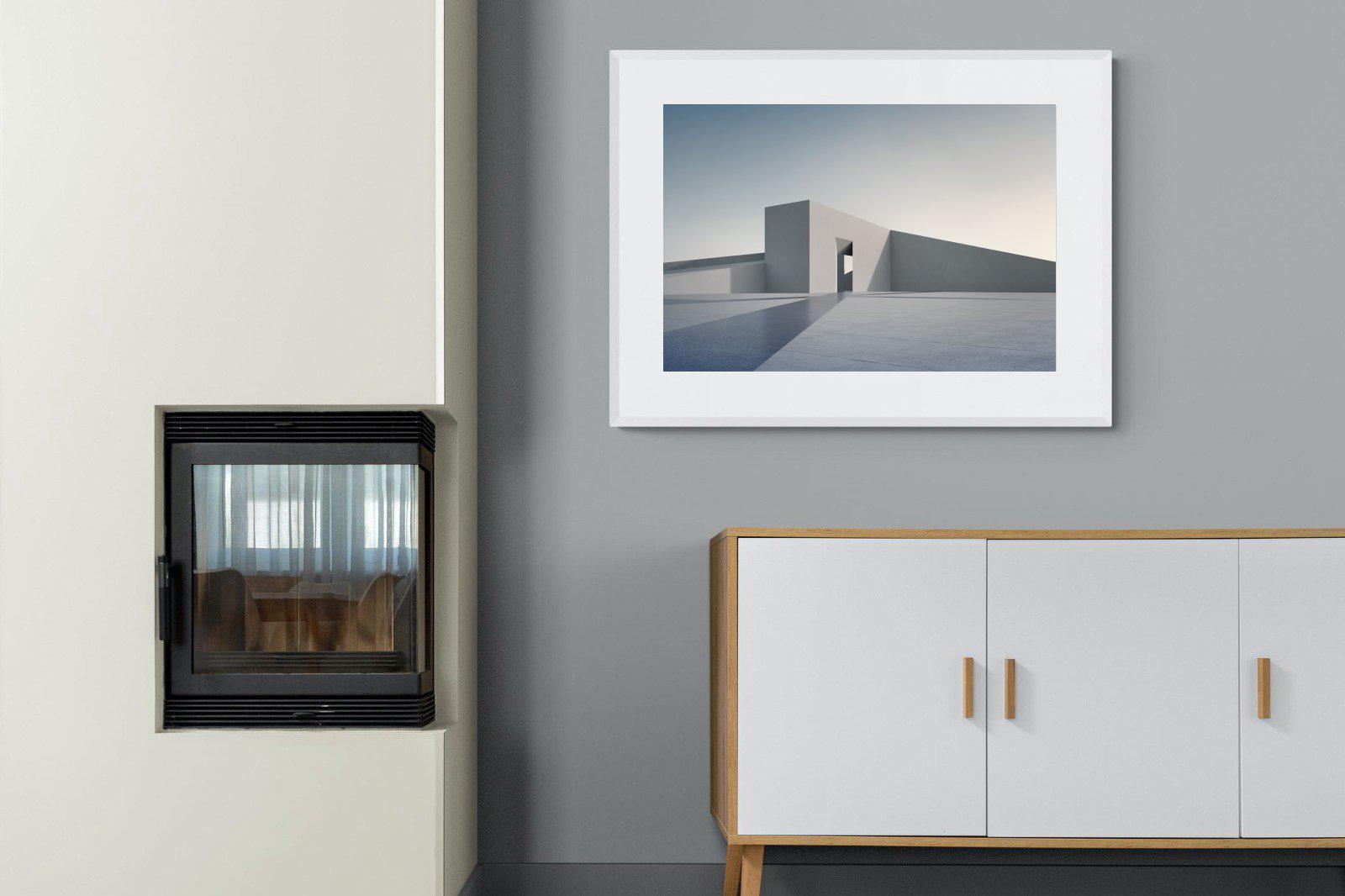 Angular-Wall_Art-100 x 75cm-Framed Print-White-Pixalot