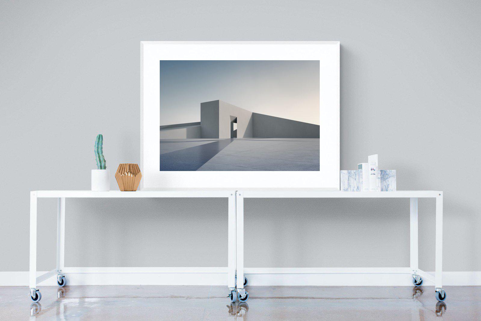 Angular-Wall_Art-120 x 90cm-Framed Print-White-Pixalot