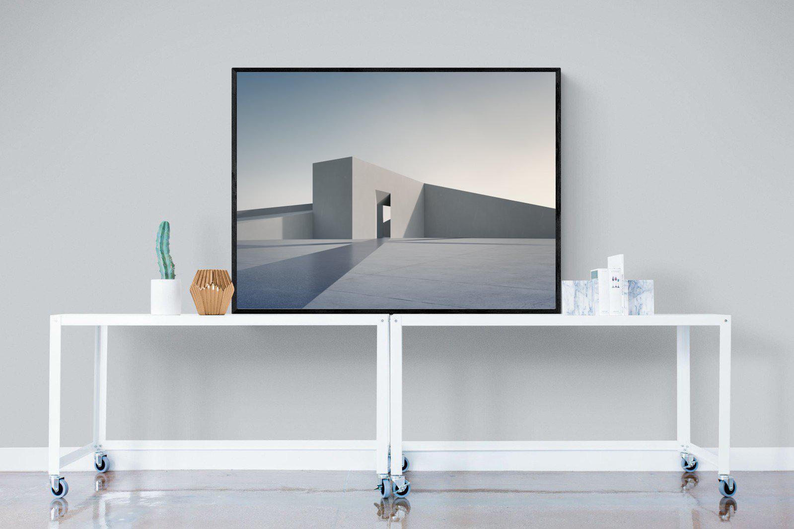 Angular-Wall_Art-120 x 90cm-Mounted Canvas-Black-Pixalot