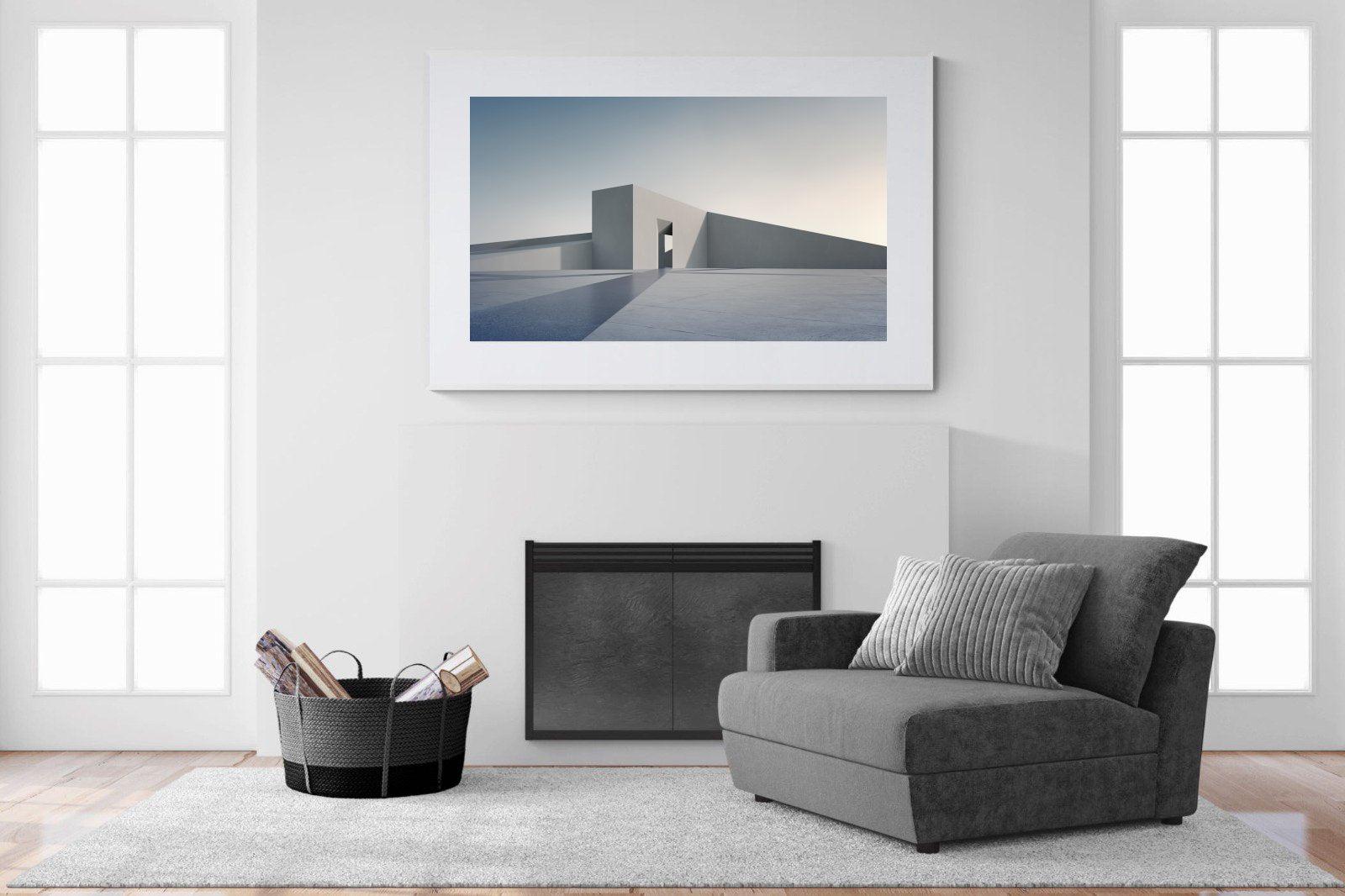 Angular-Wall_Art-150 x 100cm-Framed Print-White-Pixalot