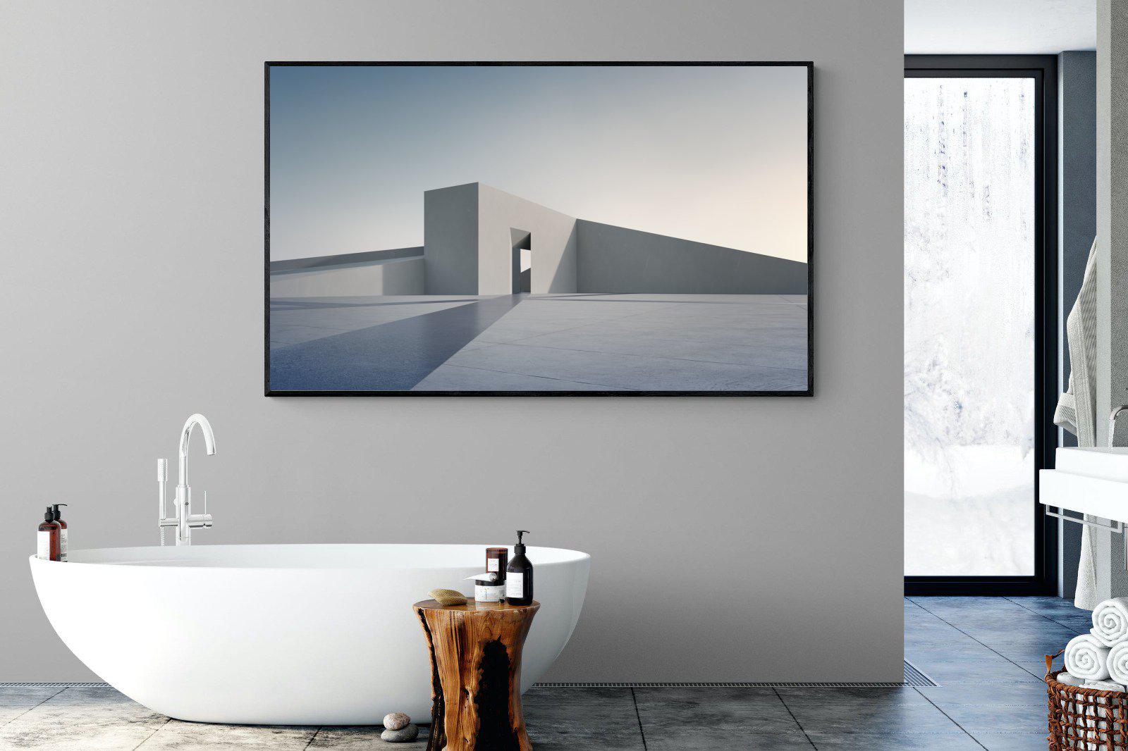 Angular-Wall_Art-180 x 110cm-Mounted Canvas-Black-Pixalot