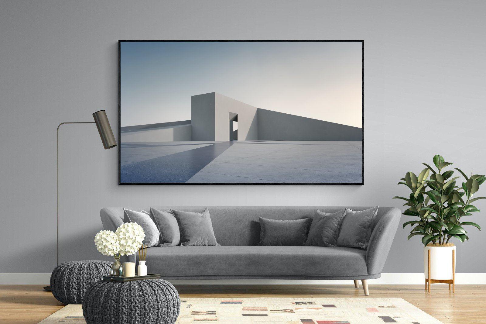 Angular-Wall_Art-220 x 130cm-Mounted Canvas-Black-Pixalot