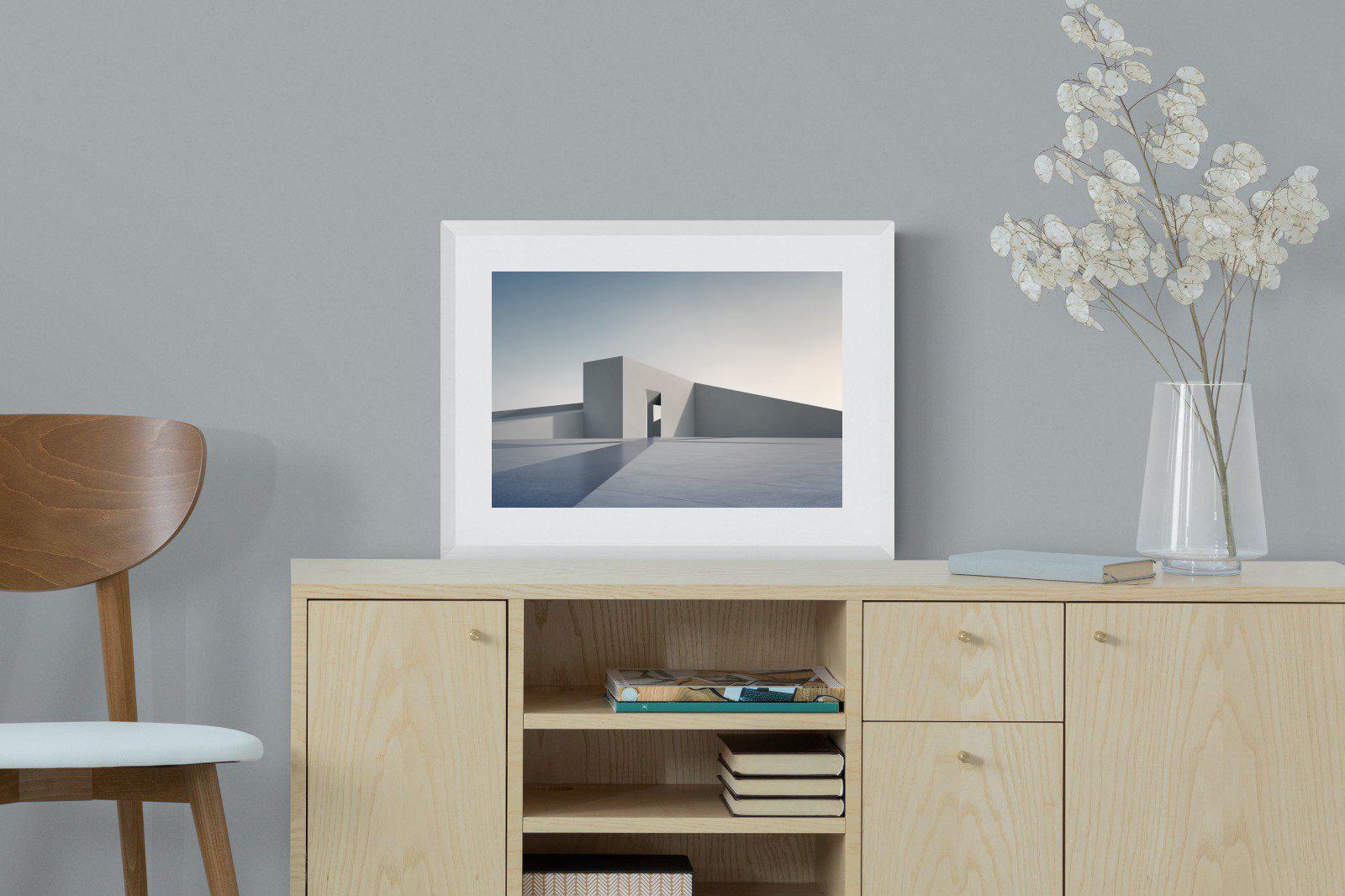 Angular-Wall_Art-60 x 45cm-Framed Print-White-Pixalot