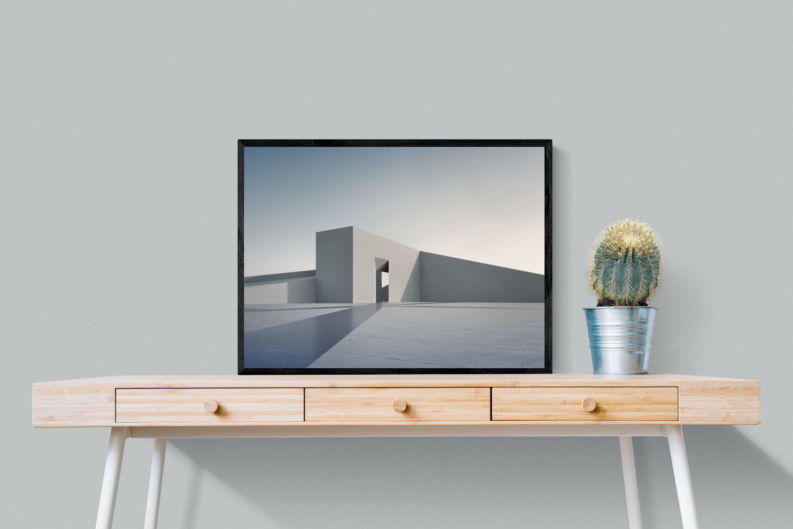 Angular-Wall_Art-80 x 60cm-Mounted Canvas-Black-Pixalot