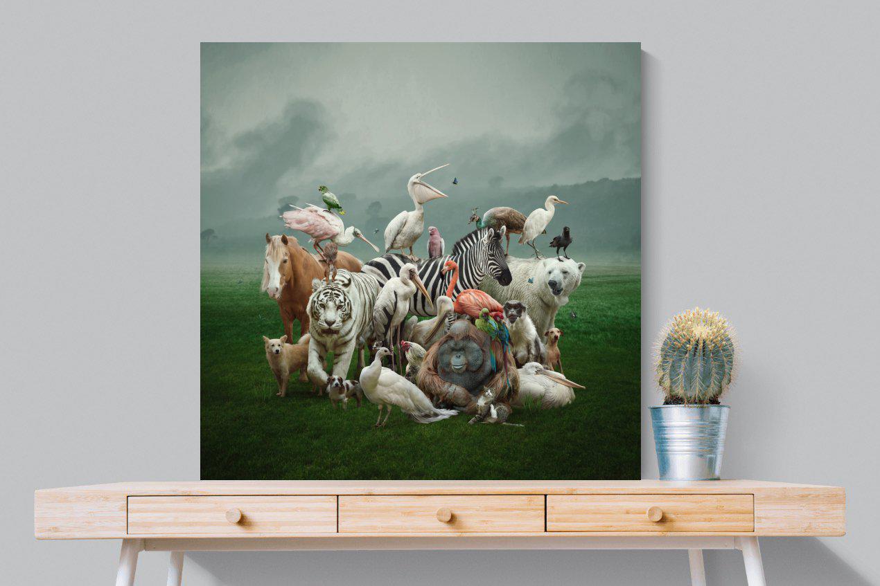 Animal Kingdom-Wall_Art-100 x 100cm-Mounted Canvas-No Frame-Pixalot