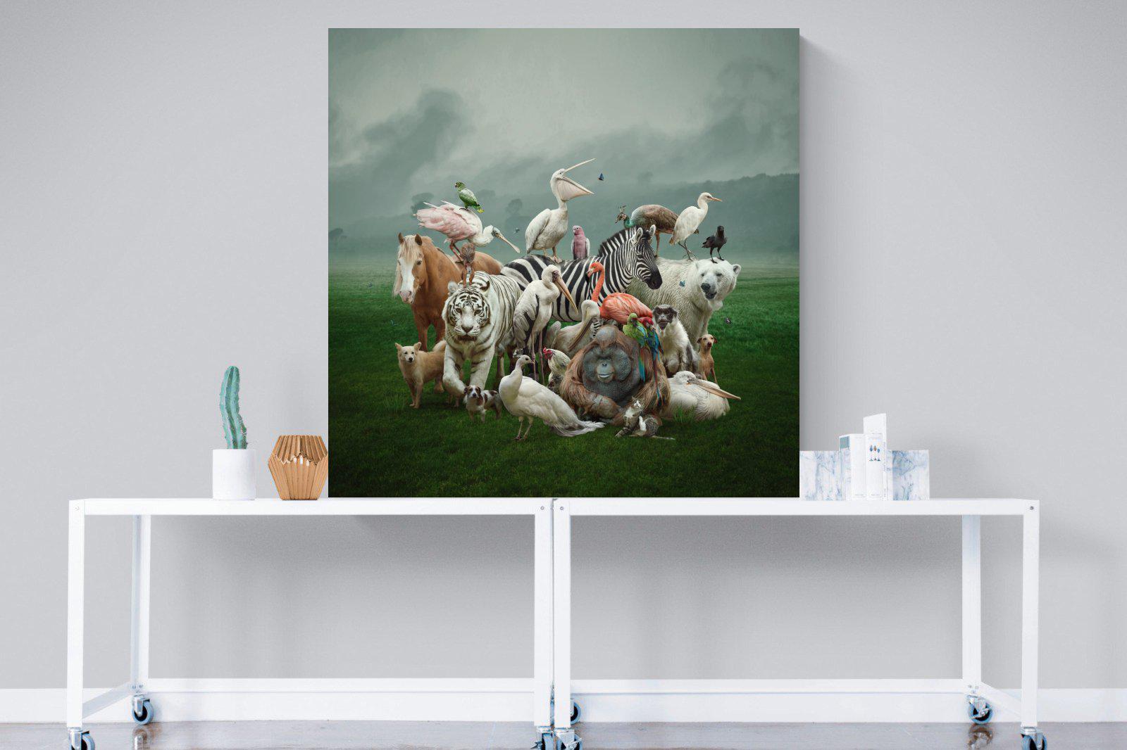 Animal Kingdom-Wall_Art-120 x 120cm-Mounted Canvas-No Frame-Pixalot