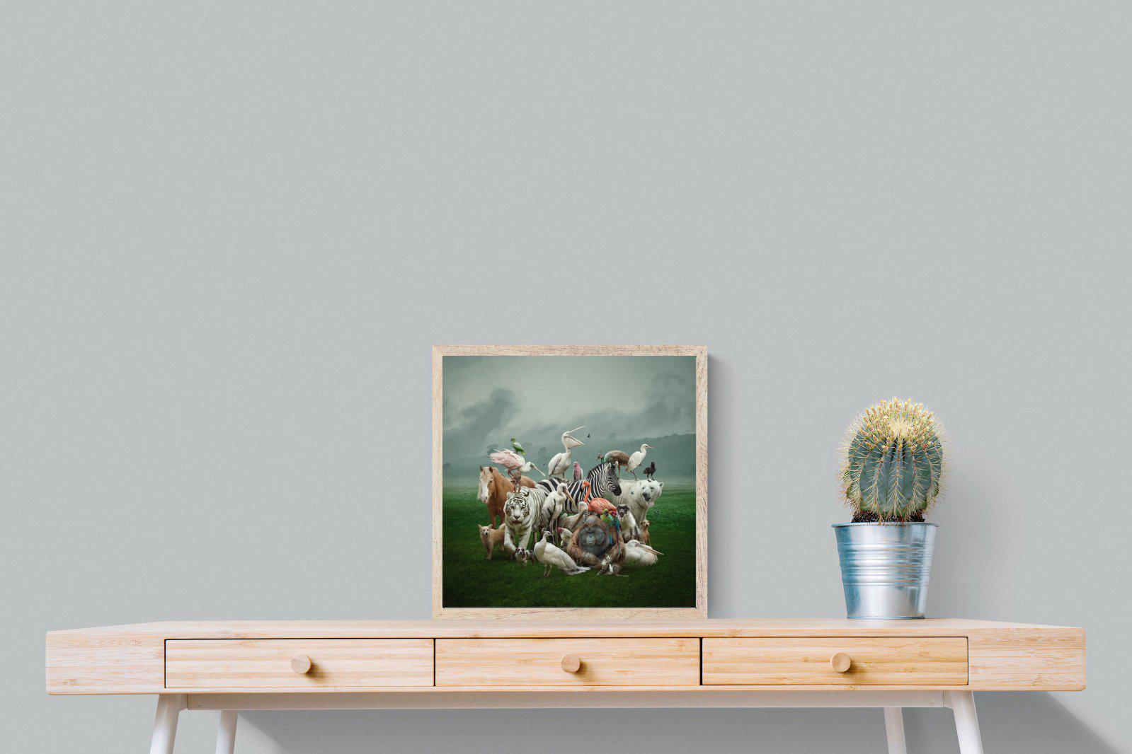 Animal Kingdom-Wall_Art-50 x 50cm-Mounted Canvas-Wood-Pixalot