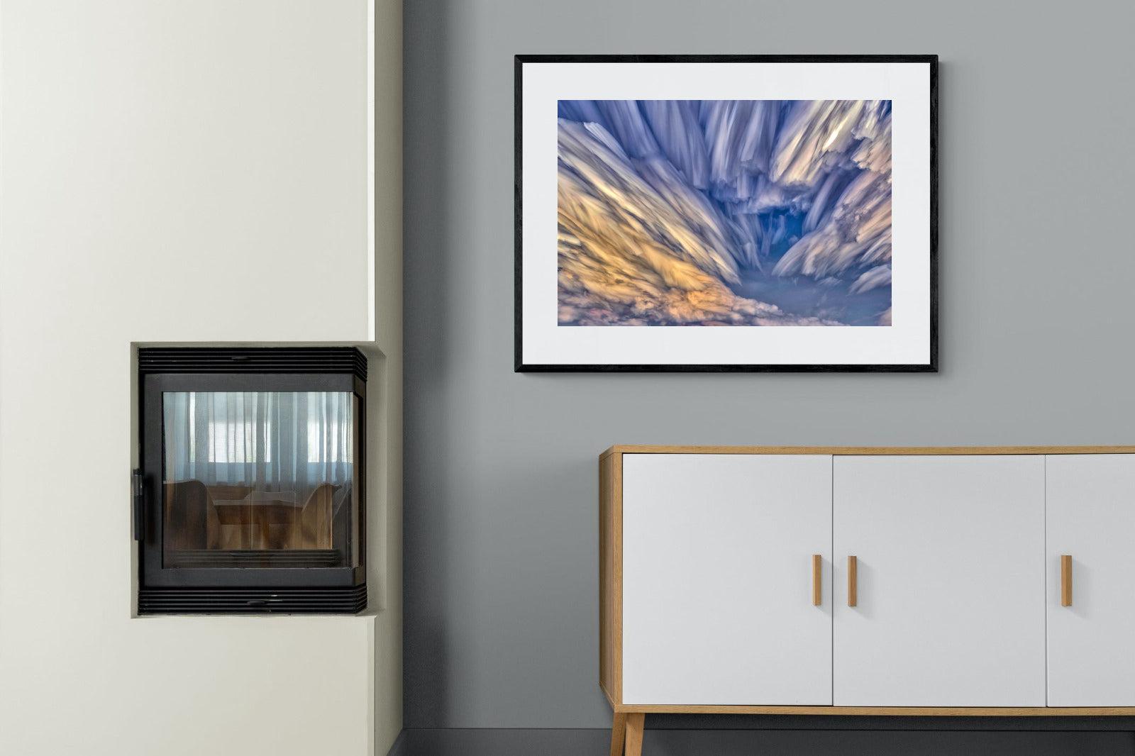 Approaching Storm-Wall_Art-100 x 75cm-Framed Print-Black-Pixalot