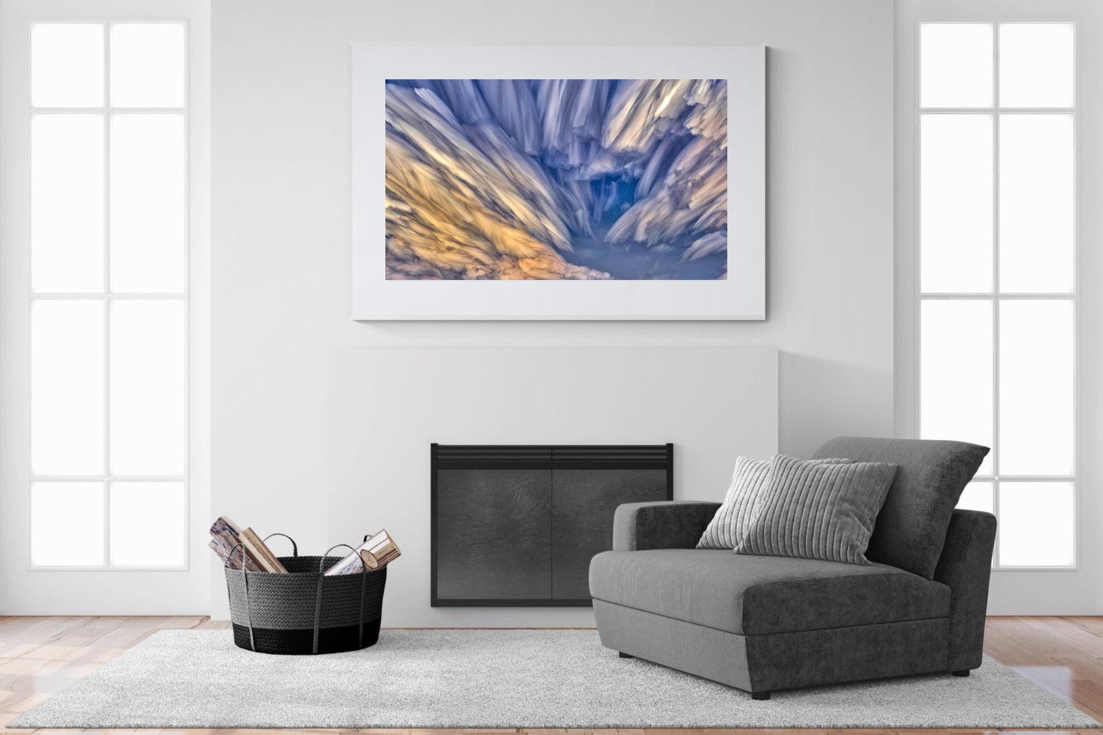 Approaching Storm-Wall_Art-150 x 100cm-Framed Print-White-Pixalot