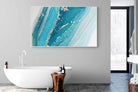 Aqua Abstract-Wall_Art-180 x 110cm-Mounted Canvas-White-Pixalot