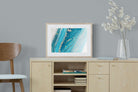 Aqua Abstract-Wall_Art-60 x 45cm-Framed Print-Wood-Pixalot