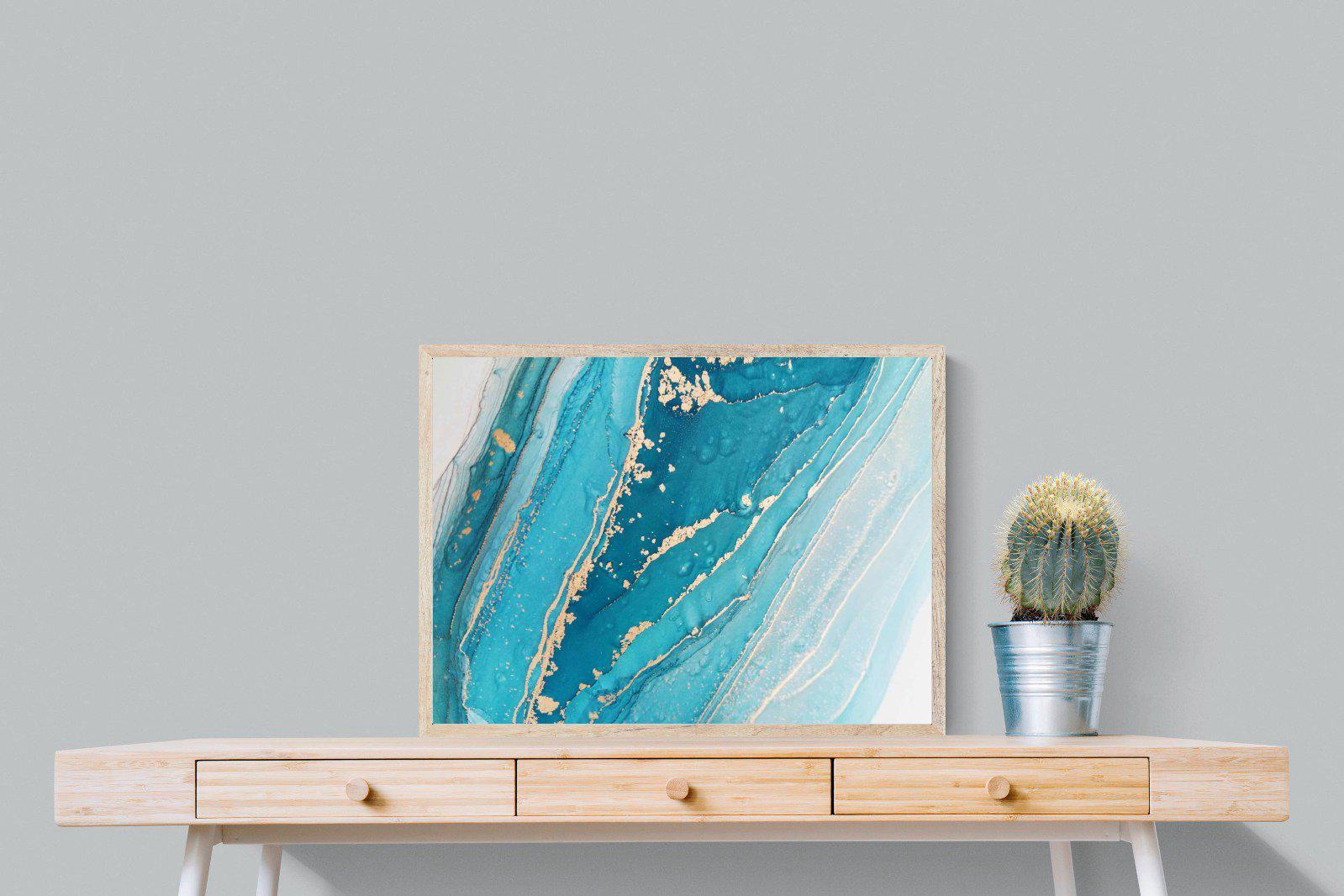Aqua Abstract-Wall_Art-80 x 60cm-Mounted Canvas-Wood-Pixalot