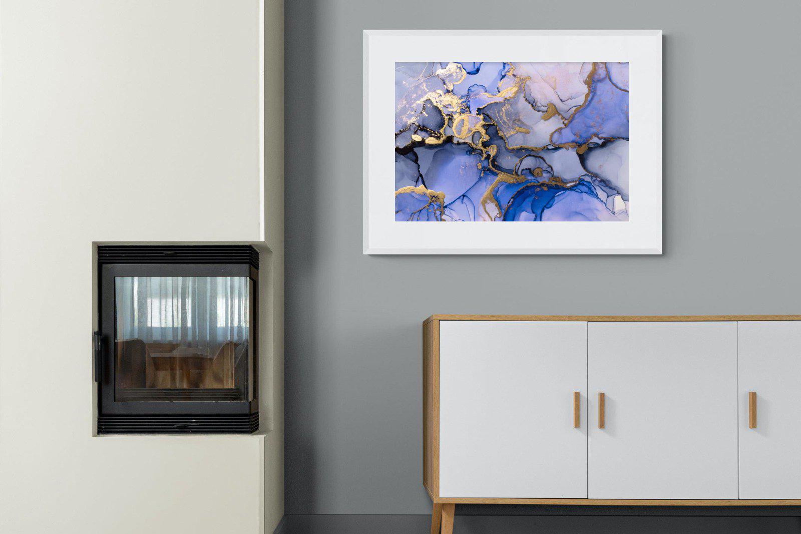 Aqua Gold-Wall_Art-100 x 75cm-Framed Print-White-Pixalot