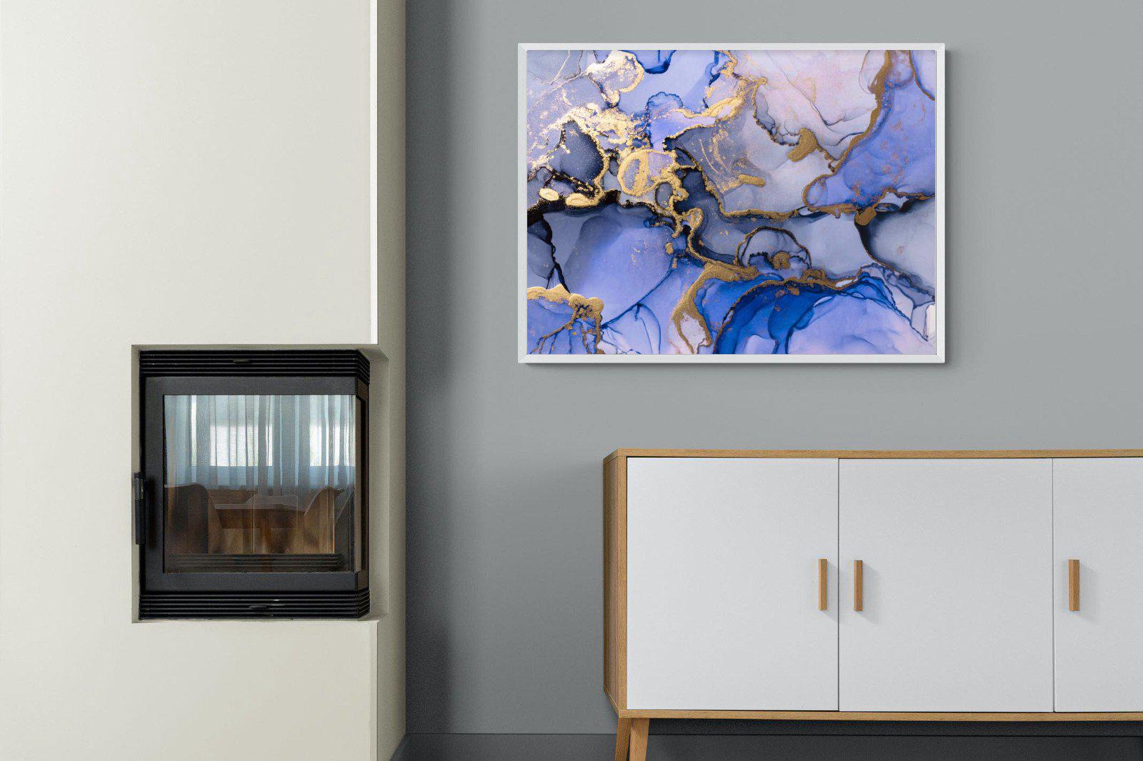 Aqua Gold-Wall_Art-100 x 75cm-Mounted Canvas-White-Pixalot