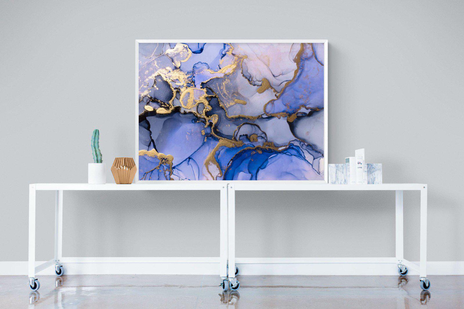 Aqua Gold-Wall_Art-120 x 90cm-Mounted Canvas-White-Pixalot