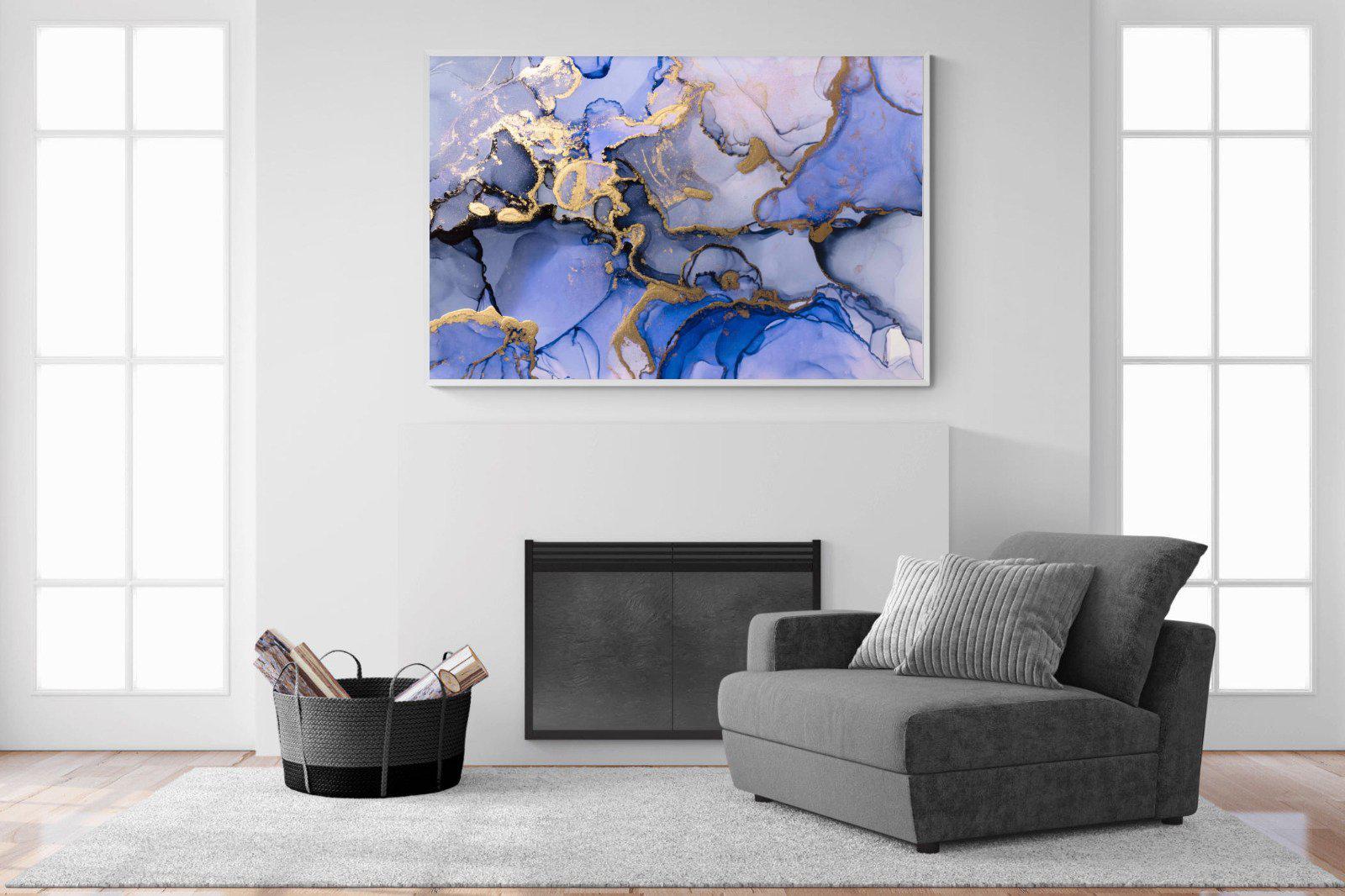 Aqua Gold-Wall_Art-150 x 100cm-Mounted Canvas-White-Pixalot