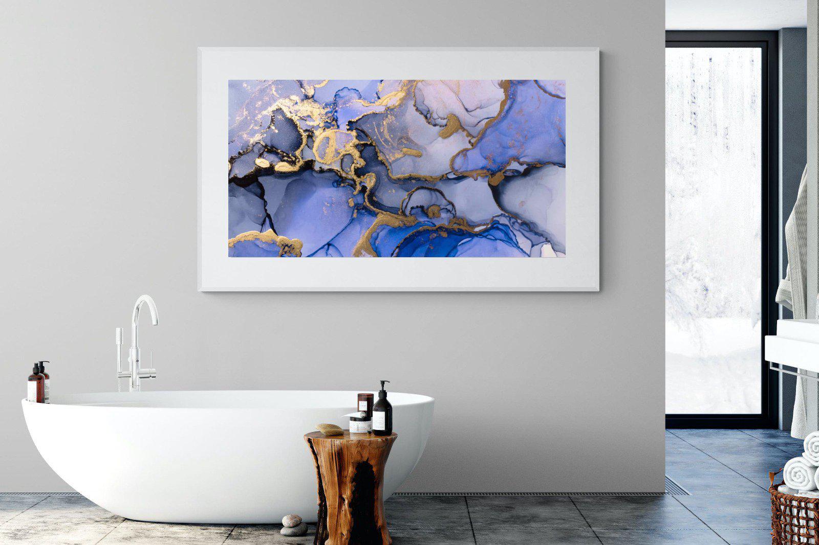 Aqua Gold-Wall_Art-180 x 110cm-Framed Print-White-Pixalot
